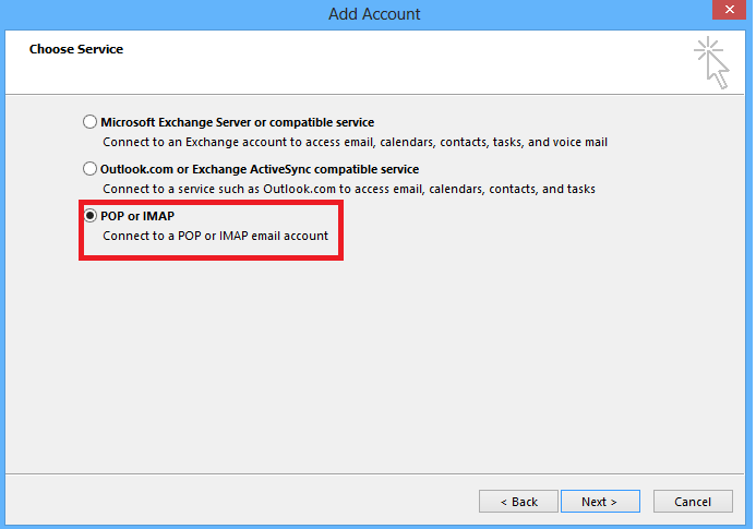 how to connect two email accounts in outlook 2013